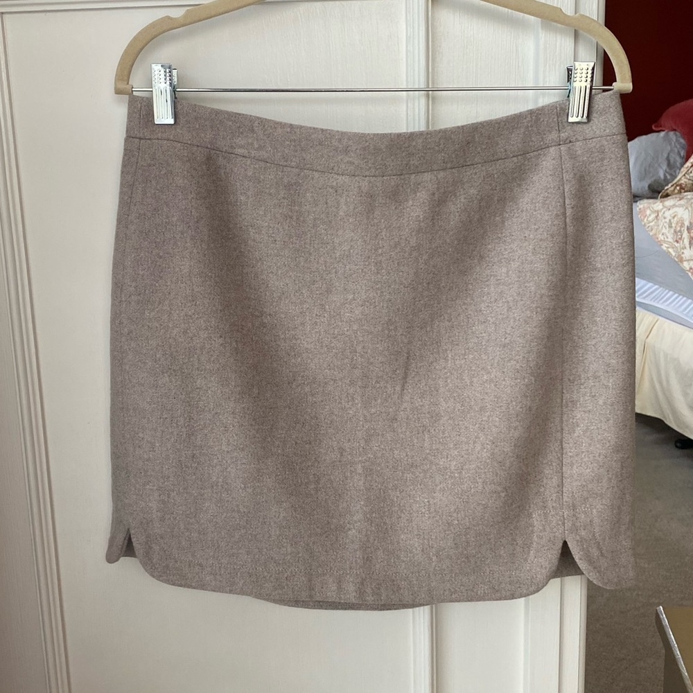 J. Crew Factory Wool-Blend Shirttail Skirt